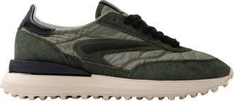 D.A.T.E. Sportieve Groene Nylon Sneakers - Heren - Sneakers - Groen - 44 EU - Nylon - Schoenen