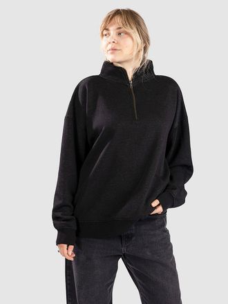 Blue Tomato Washed Out Boyfriend 1/4 Half-Zip Sweater schwarz