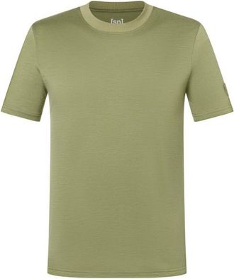 super.natural Casual Rib Bio Jersey Tee Merinoshirt f&uuml;r Herren | oliv