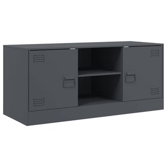 vidaXL Vidaxl - Mueble Para Tv De Acero Gris Antracita 99x39x44 Cm