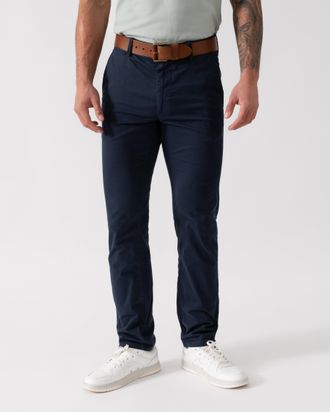Boss Orange by Hugo Boss Mens Classic Slim Fit Chino in Dark Blue Cotton - Size 32W/32L