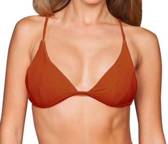 Stone Fox Swim Triangle Isla Bikini Top In Sfs Red Sand
