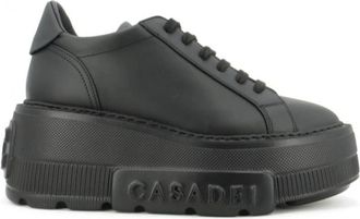 Casadei Nexus Leren Sneakers - Dames - Sneakers - Zwart - 38 EU - Leer - Schoenen