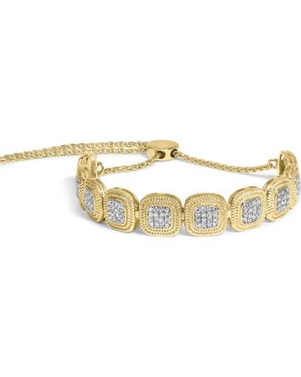 House of Brilliance Haus Of Brilliance Silver 0.60 Ct. Tw. Diamond Link Bracelet