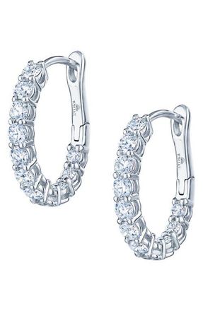 Kwiat Small Diamond Inside Out Hoop Earrings in White Gold at Nordstrom