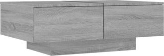 vidaXL Mesa De Centro Madera Contrachapada Gris Sonoma 90x60x31 Cm Vidaxl