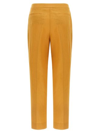Herno Linen Tailored Trousers - Gold