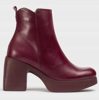 Wonders Womens Isy Platform Bootie In Burgundy