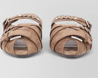 Ash leather mules