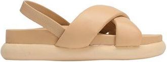 8 by YOOX LEATHER FLATFORM SANDALS