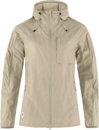 Fj&auml;llr&auml;ven High Coast Hooded Wind Jacket in Fossil at Nordstrom, Size X-Small