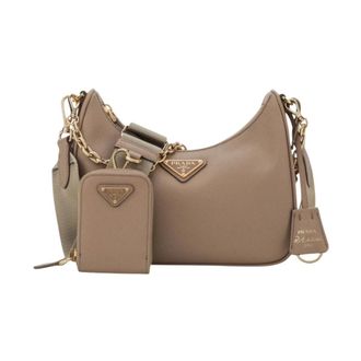 Prada Re-Edition 2005 Saffiano Leather Bag - female - Prada - Shoulder Bags - Brown - ONE SIZE - Bags