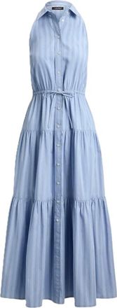 Ralph Lauren Abito camicia a balze a righe - - Dresses - Donna - Blu - S