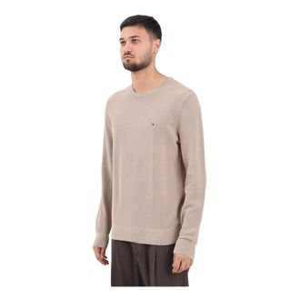 Tommy Hilfiger Heren, Truien, Beige, Maat: 2XL Katoen