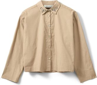 Sofie Schnoor Ellidasw Blouse 7012 Kameel - Dames - Overhemden - Bruin - XS - Katoen - Overhemden