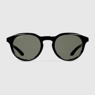 Gucci Round Frame Sunglasses, Black
