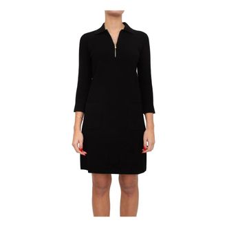 Max Mara Parata Dress - Dames - Korte kleedjes - Zwart - S - Polyester - Kleedjes