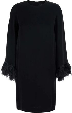 Antonelli Violetta Jurk - Dames - Feestkleedjes - Zwart - XS - Satijn - Kleedjes