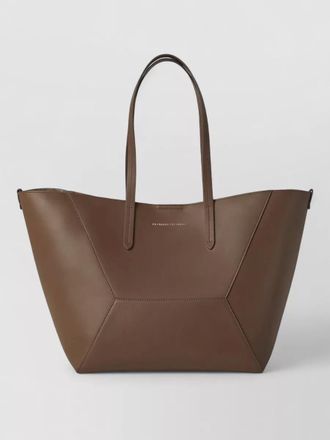 Brunello Cucinelli duo monili leather tote bag