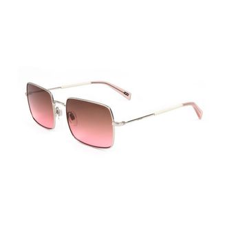 Levi's Unisex Square Sunglasses Gradient Pink Lenses - Rose Gold Silver Steel - One Size