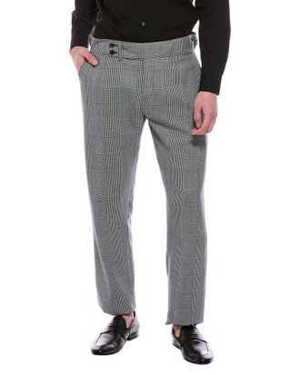 Isaia Houndstooth Wool Trouser