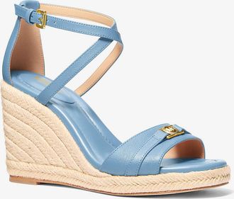 Michael Kors Mandy Saffiano Leather Wedge Sandal