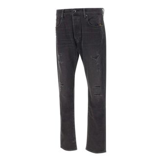 G-Star Straight Fit Jeans, male, Black, W35 L32, 3301 Slim Jeans