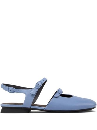 Camper Casi Myra buckle-strap leather flat pumps - Blue