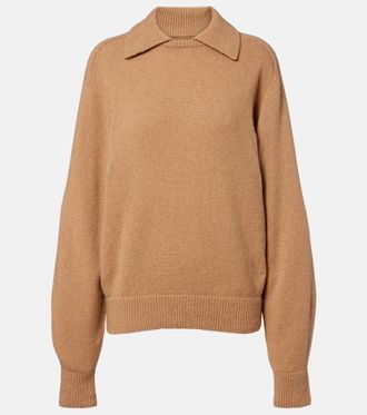 Khaite Jackson wool and cashmere polo sweater