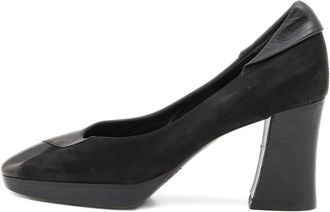 Celine Leather Suede Platform Shoes - Black
