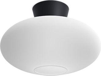 Belid BulloXL Plafoniera Globe Flat Black, vetro opale 1x E27