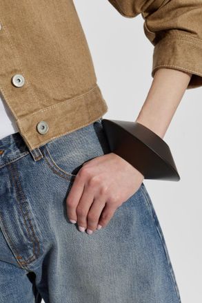 Ferragamo Leather Bracelet, Womens, Brown