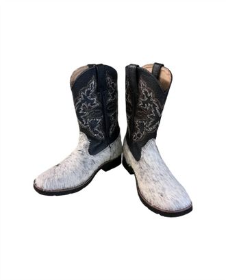 Roper Womens Hair-On Hide Square Toe Boots In Brown