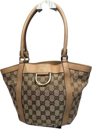 Gucci Pre-owned Handbags, female, Brown, Size: ONE SIZE Pre-owned Leather Handbag