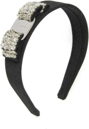 Ferragamo Pre-owned Cotton hair-accessories - Dames - Vintage Accessoires - Zwart - ONE Size - Katoen - Vintage