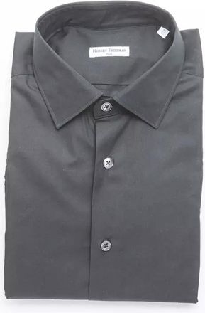 Robert Friedman Black Cotton Mens Mens Shirt