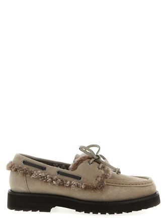 Brunello Cucinelli Precious Insert Boat Shoe
