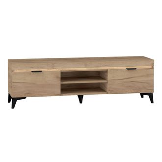 Petits Meubles Mueble tv 2 puertas 157 cm con led paneles laminados madera