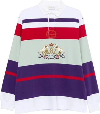 Dr&ocirc;le de Monsieur D Miroir Racing Long-sleeve Polo - Heren - Polos - Veelkleurig - M - Katoen - Tops