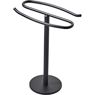 OEM Toallero Independiente, Acero Inoxidable Sus304, Barra Tipo Torre Para Ba&ntilde;o, Cocina, Tocador, Encimera, Negro Mate