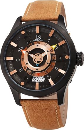 Joshua & Sons Quartz Black Dial Ladies Watch JX150TN