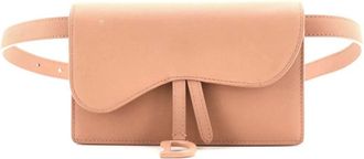 Dior Ultra Matte Saddle Rectangular Leather belt bag - Roze