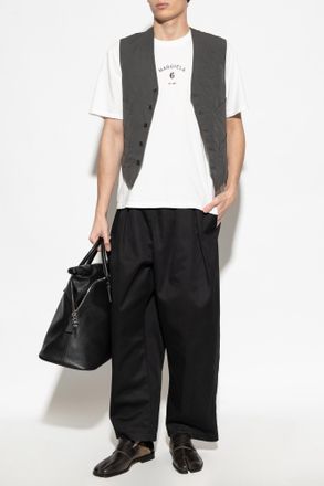 Maison Margiela Vest With Pockets, Mens, Grey