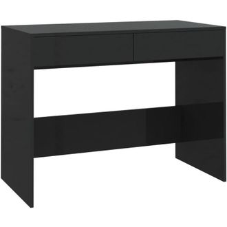 vidaXL Escritorio De Madera Contrachapada Negro 101x50x76,5 Cm Vidaxl