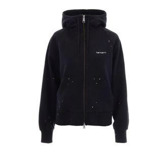 Carhartt Work in Progress Hooded Painter Jacket - Dames - Vesten met rits - Zwart - XS - Katoen - Hoodies & sweatvesten