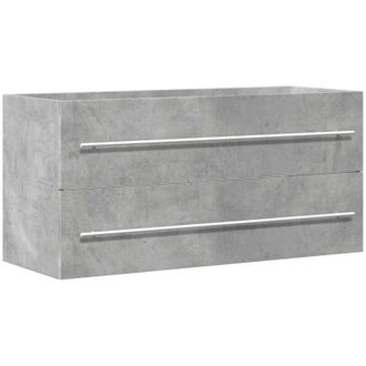 vidaXL Mobile Lavabo Grigio Cemento 100x38,5x48cm in Legno Multistrato - Vidaxl