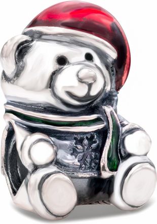Pandora Christmas Bear Charm - Red & Green Enamel