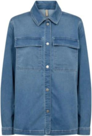 Soyaconcept Dames, Blouses & Shirts, Blauw, Maat: S Denim