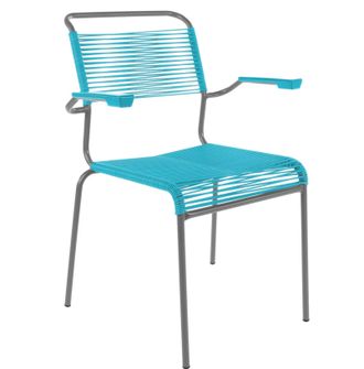 Schubiger M&ouml;bel Spaghetti-Stuhl S&auml;ntis mit Armlehnen