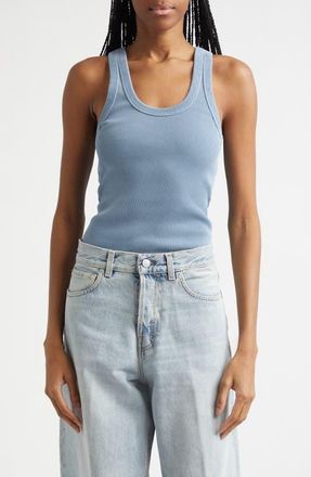 Haikure Gem Rib Cotton Tank in Indigo at Nordstrom, Size Medium